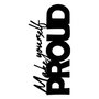 Wallity Make Yourself Proud Escultura de Pared de Metal Negra